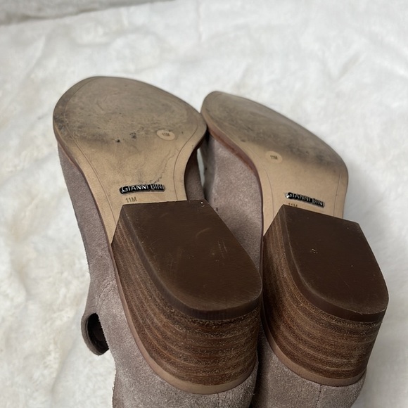 Gianni Bini Leather Suede Ankle Boots Size 11 - Picture 6 of 7